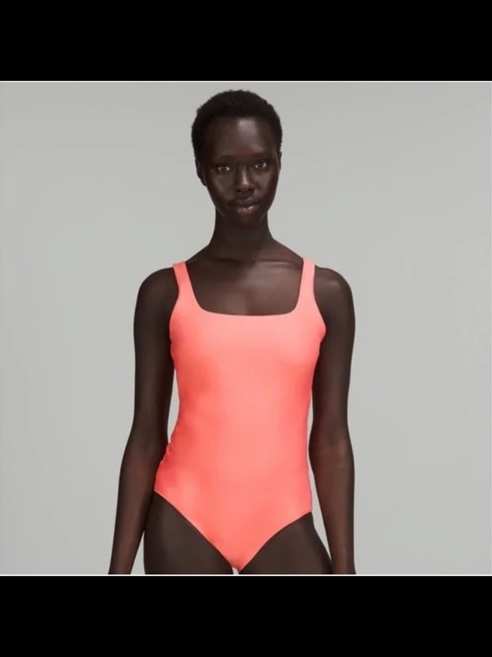 Lululemon Waterside Square-Neck One-Piece Swimsuit Raspberry Cream Size 6